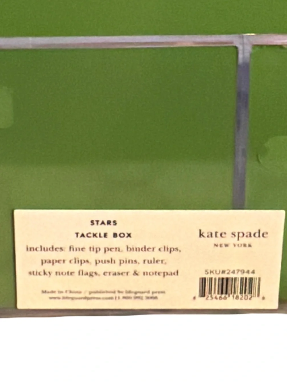 kate spade NWT Navy & Pink Notebook with Matching Tackle Box Desk Accessory Set